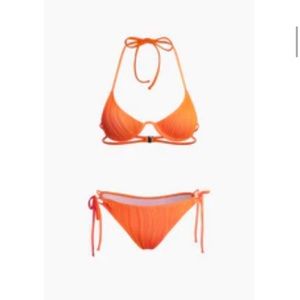 Micas ruched tie halter bikini set